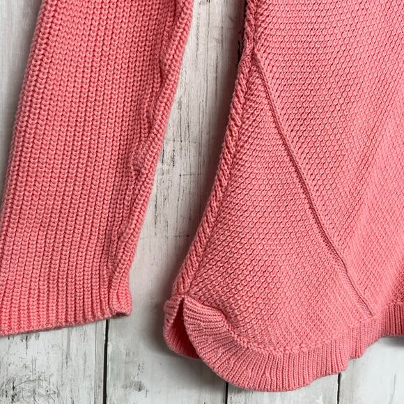 Talbots Shaker Stretch Long Sleeve Pink Knit Warm Pullover Crew Neck Sweater SP - Picture 3 of 7